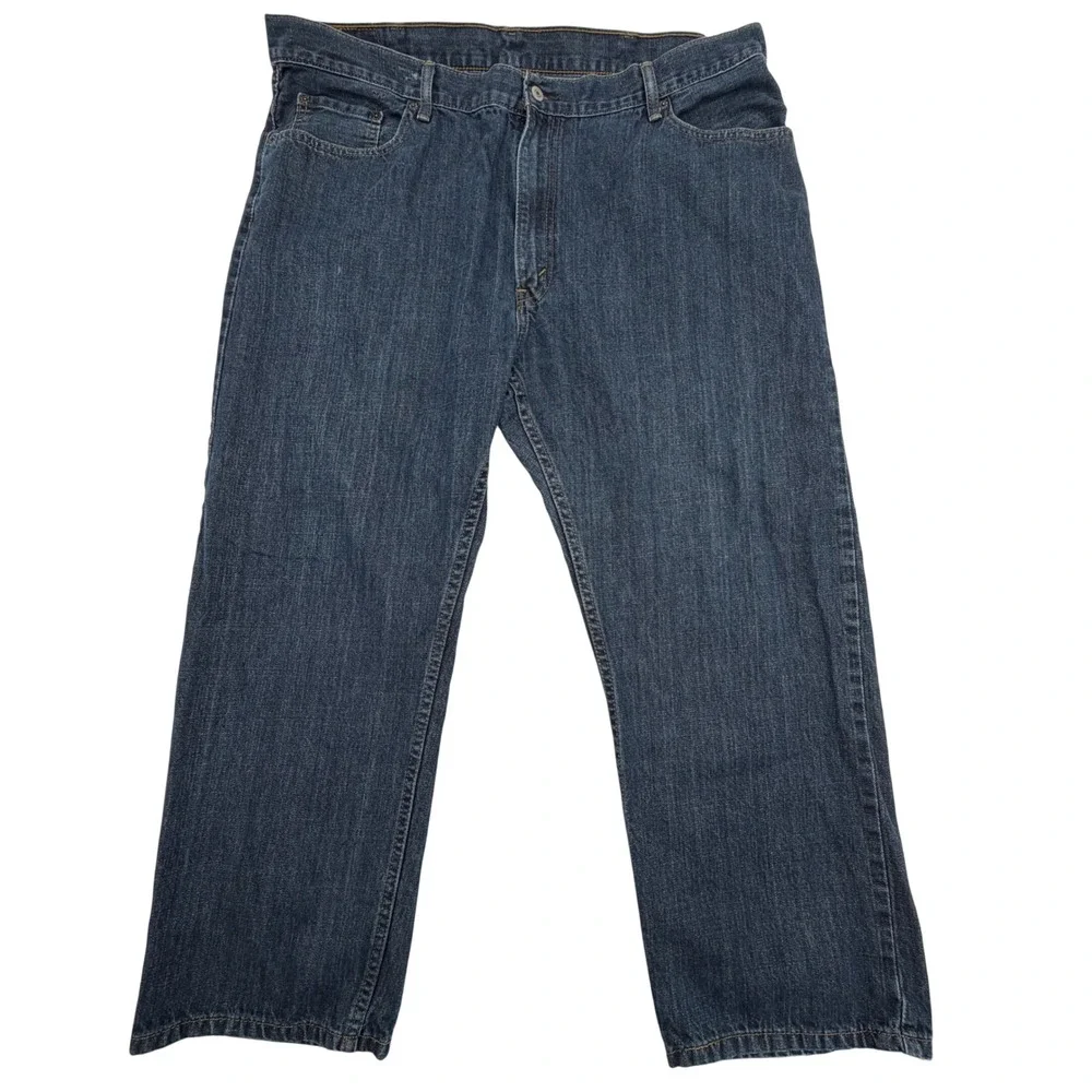 Levi 559 Relaxed Straight Jeans Mens 44x30 Dark Wash Blue Denim Pants 01559-0004